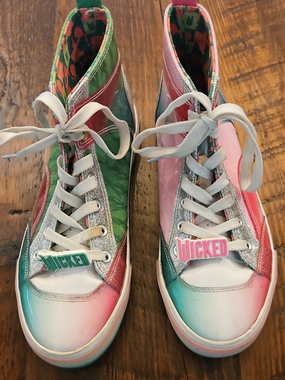 Wicked High-Top Sneakers - Multicolor Pink & Green